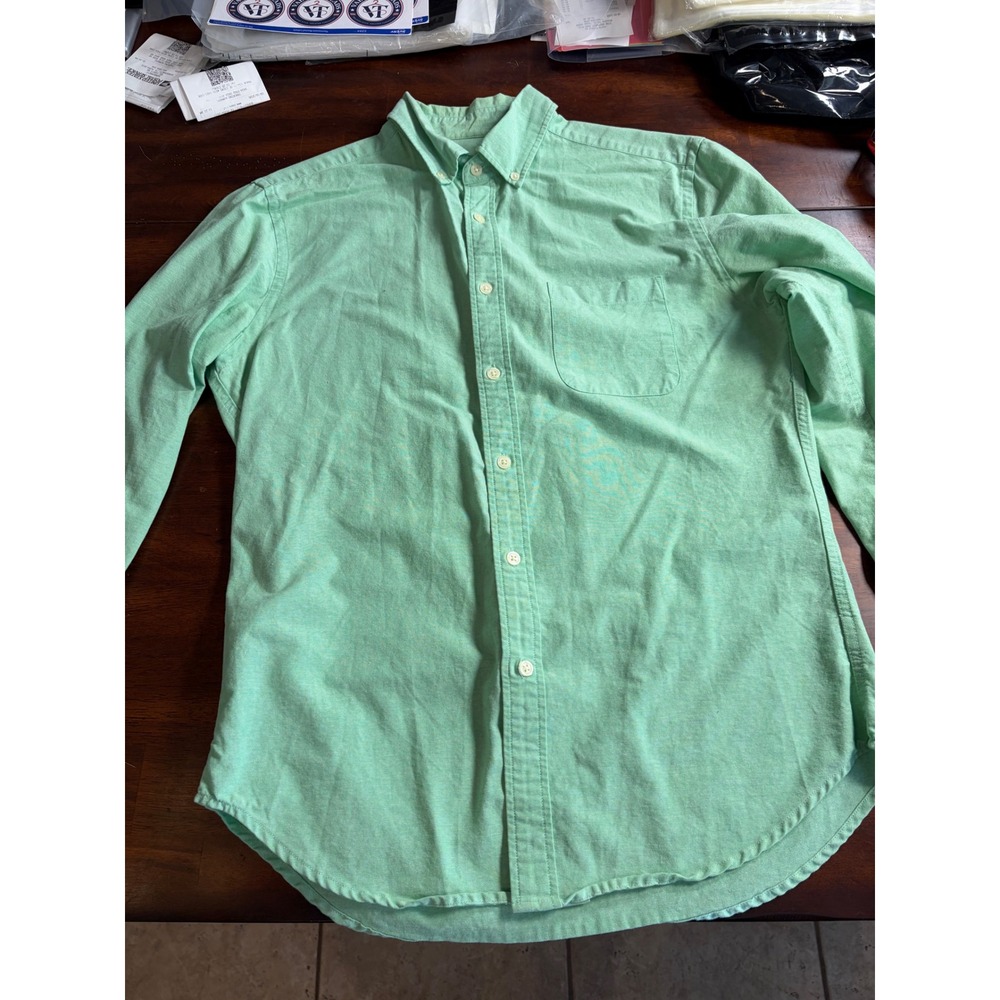 Merona Mens Medium Mint Green Long Sleeve Button Down Oxford Shirt Pocket